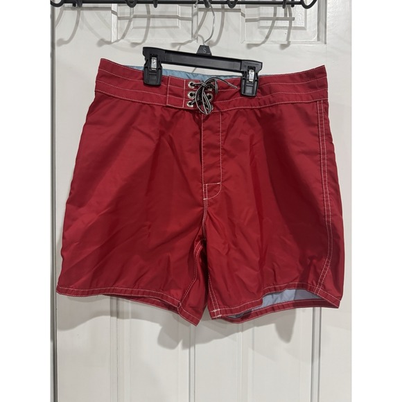Birdwell Beach Britches Swim Trunks Red Mens 30